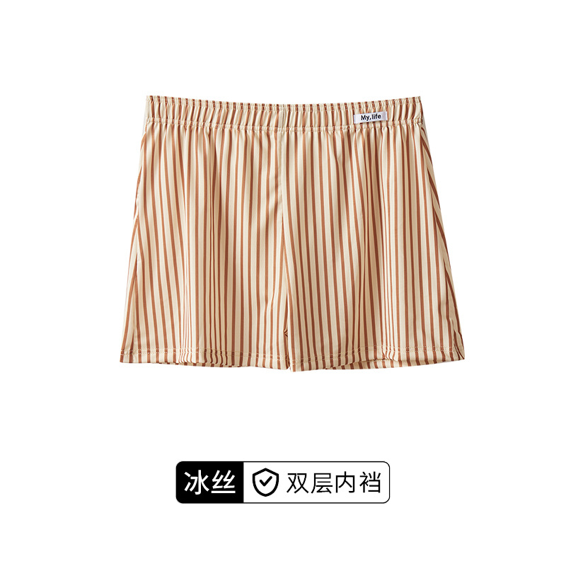 다크 브라운 및 빨간색 줄무늬