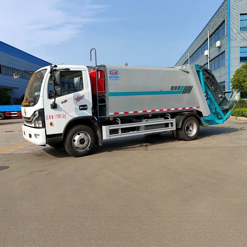 Pure electric compression garbage truck with a fully sealed, leak-proof body, designed for sanitary waste collection, compaction, and transportation