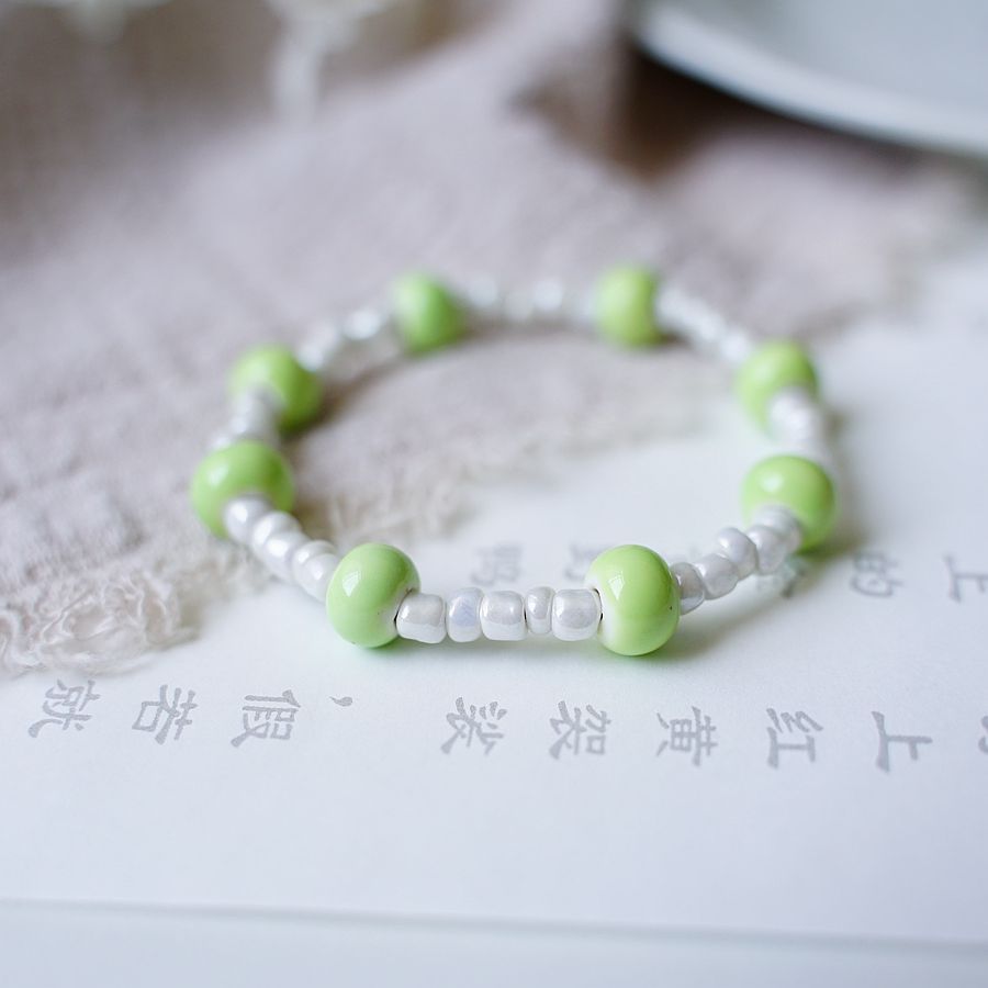 Simple Style Solid Color ceramics Beaded Plating Womenu0027S Bracelets 1 Piece