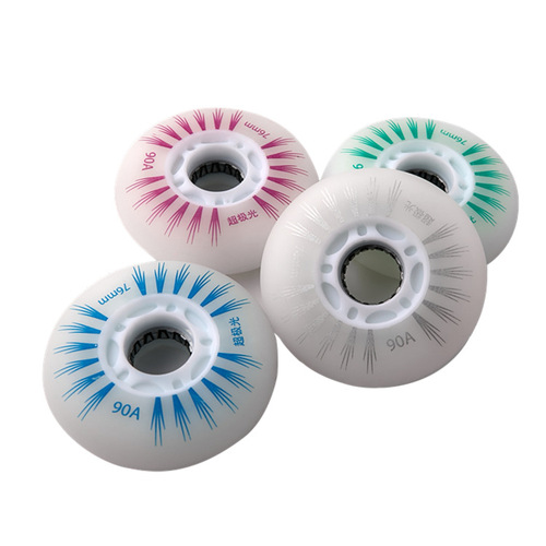 Skateboard Flash Wheel Roller Skates Glowing Wheels Universal Accessories Glow-in-the-Dark Wheels Flat Braking Wear-resistant 90A