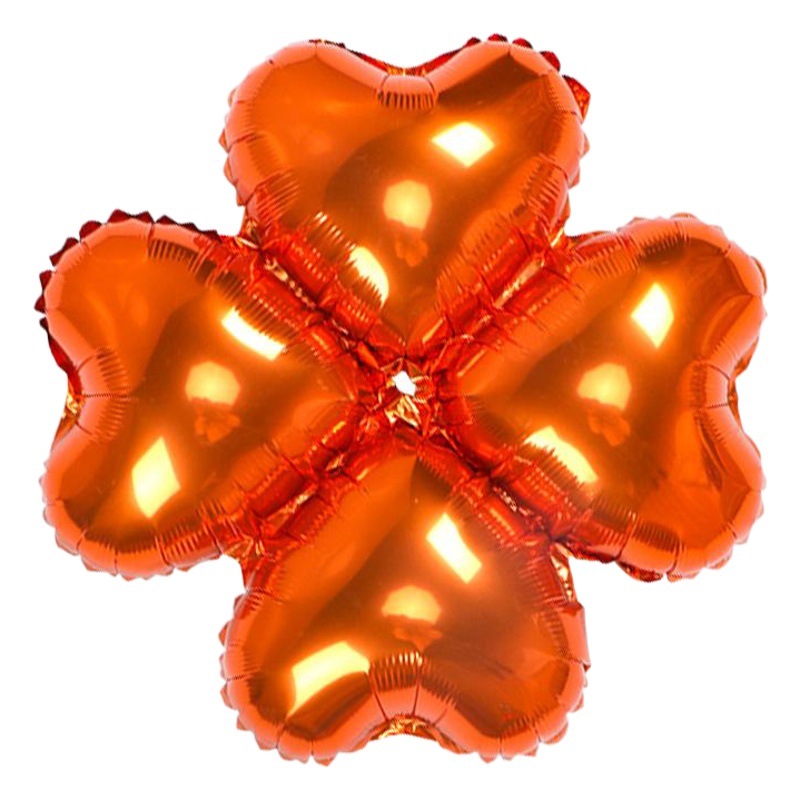 Cuatro ruedas en forma de corazón globo de aluminio columna de cuatro hojas trébol de cuatro hojas Halloween celebración de la boda decoración globo