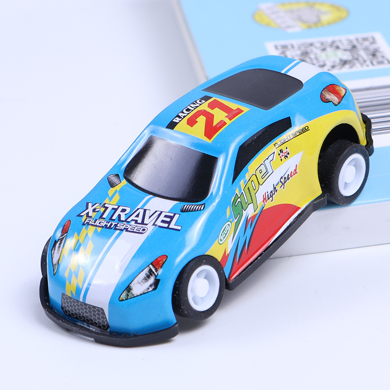 Tire hacia atrás del coche traje de coche modelo de aleación en caja regalo de juguete traje de juguete de carreras puesto de mercado nocturno fábrica al por mayor