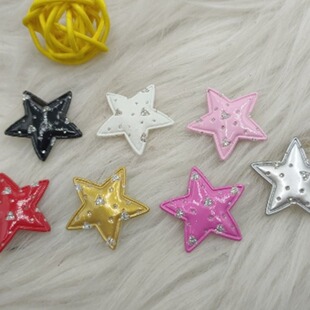 DIY Korean Jewelry Accessories Pu Diamond-Encrusted 3.2cm Five-Pointed Star Kidsren's Hair Accessories Hairpin Headdress Gift Set