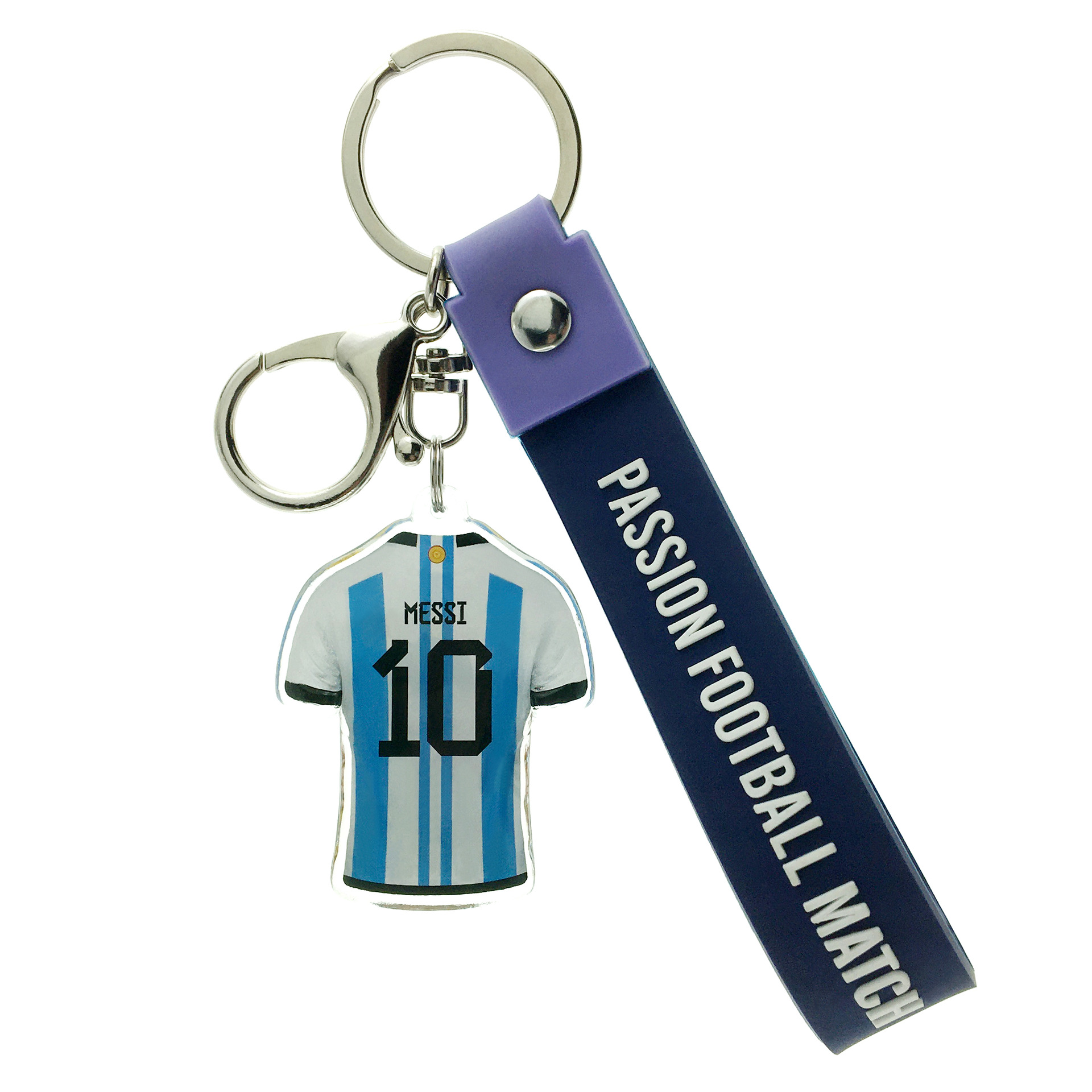 阿根廷队-10#梅西A款+墨蓝手带-白底图反面