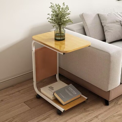 Round side table small tea table cream style creative sofa decoration modern minimalist mobile simple household popular house plan