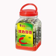 波力海苔原味100g桶装大片装即食拌饭紫菜儿童休闲小吃零食品