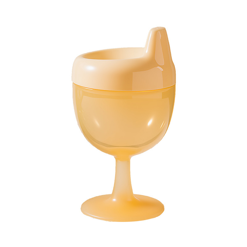 Taza de pies altos para niños Taza de aprendizaje de bebidas casera a prueba de caídas Taza de agua para bebés Taza de leche de jugo de fruta Taza de vino de boca de pato con taza de bebida directa