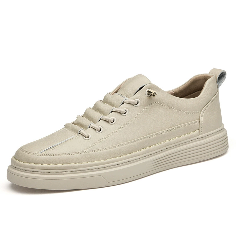 Leather sneakers for men and women, sports low casual footwear for leisure, shoes, plus size