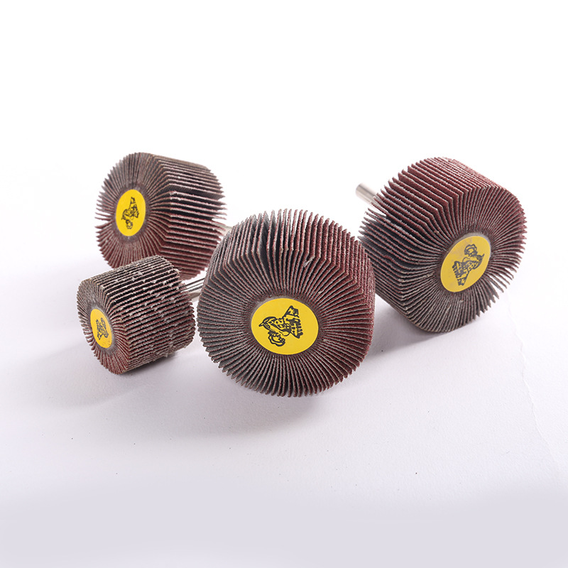 带柄百叶轮磨头附柄轮附柄砂布轮打磨抛光页轮砂轮百叶磨头