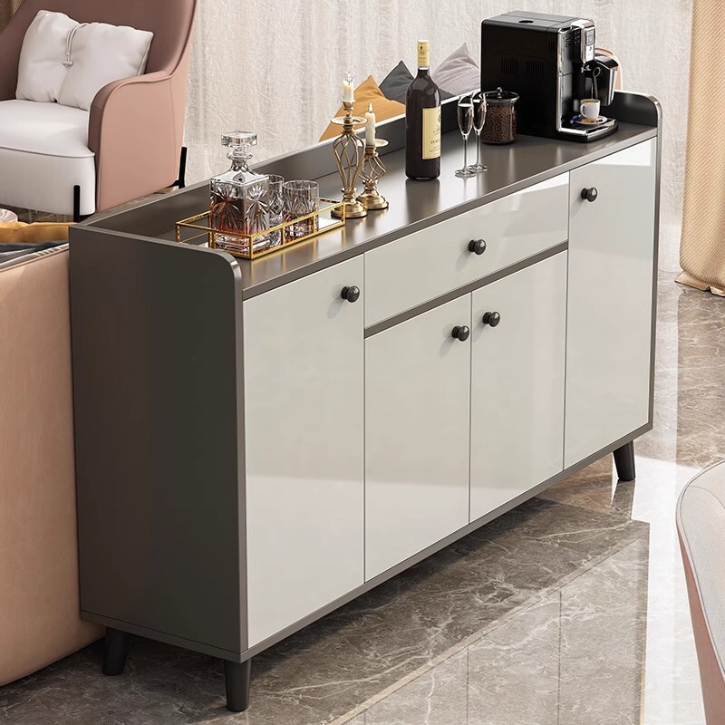 Tea Cabinet Storage Cabinet Sideboard Modern Minimalist Living Room Wall-Mounted Integrated Side Cabinet Compartment Storage Cabinet Meal Preparation Cabinet