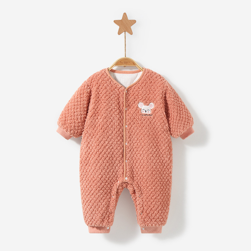 Bebé mono Otoño e Invierno recién nacido acolchado fuera ropa caliente hombres y mujeres engrosada mameluco traje bebé ropa de invierno