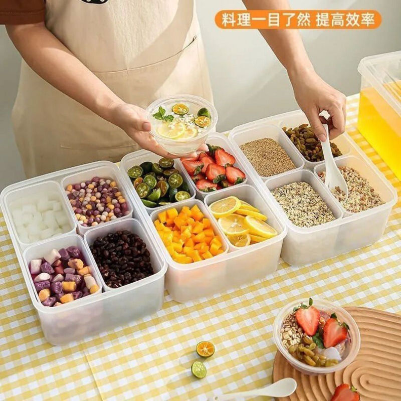 新商品の厚い鮮度保持箱食品冷凍アイスパウダーの屋台調味料業務用分格食品収納箱の卸売り|undefined