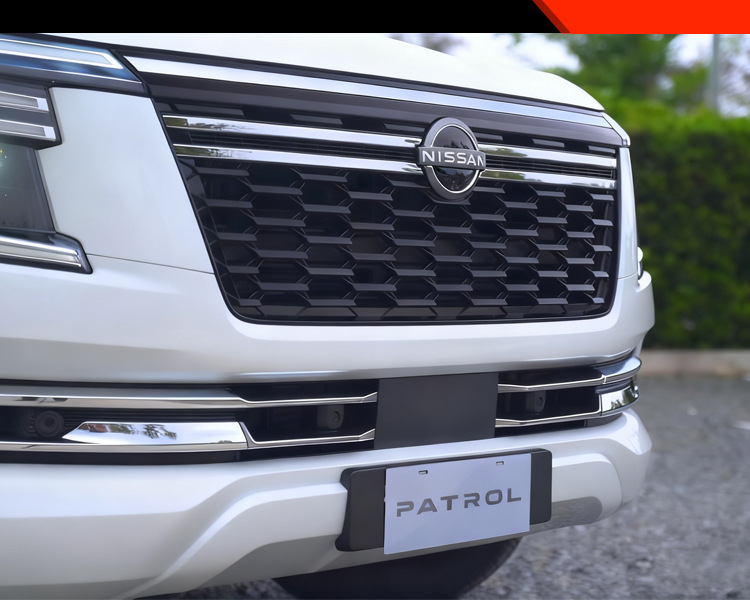 Suitable for Nissan 25 Patrol Armada Y63 Modified Front Bumper Lower Grille Electroplated Decorative Bright Strip