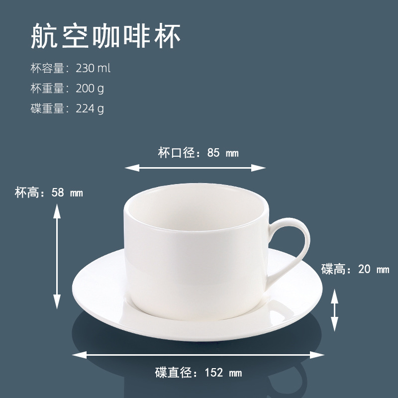 Aviación taza de café y platillo