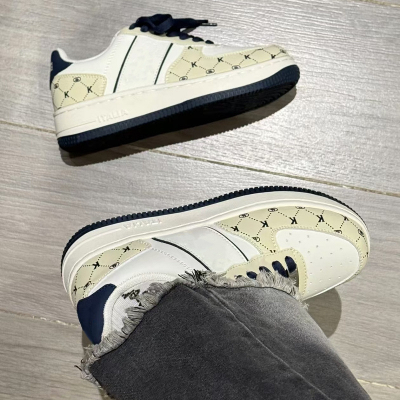 High-Looking Thick-Soled Sneakers for Women 2025 Spring Popular Casual White Shoes