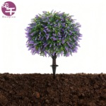 仿真薰衣草盆栽绿植造景摆件防紫外线室内外地插装饰室内植物盆栽