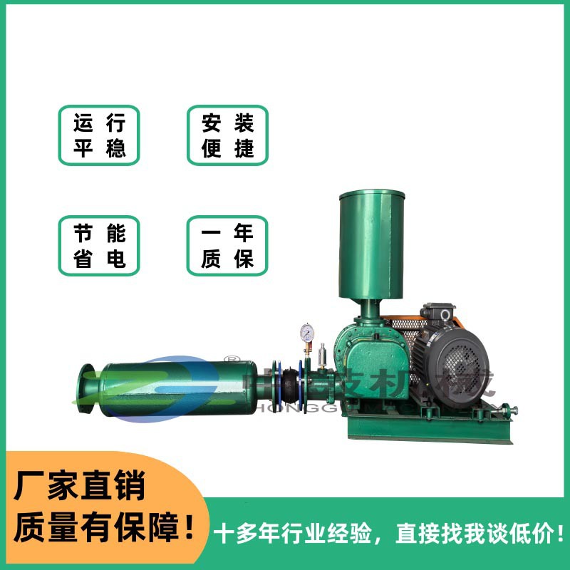 三叶罗茨鼓风机污水处理曝气 气力输送颗粒 压力稳定 抗造曝气