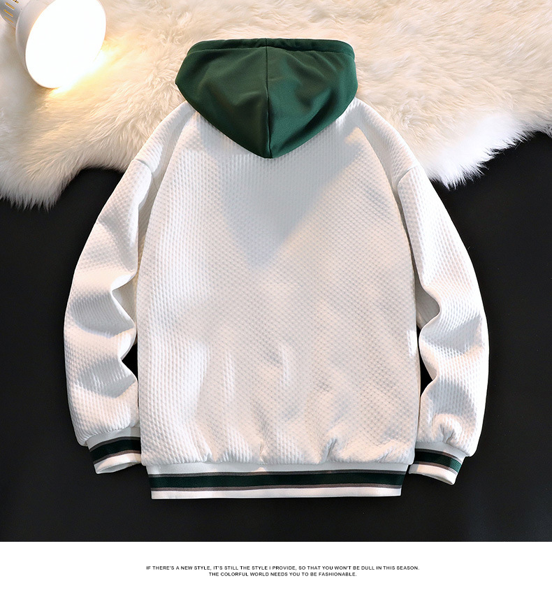 连帽卫衣男春秋季2023新款潮牌休闲百搭开衫刺绣棒球服青少年外套详情11