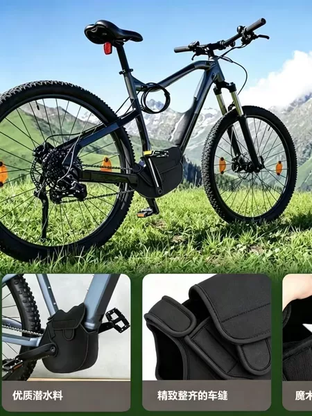Waterproof protective cover for electric bicycle motor, dustproof protective cover for electric bicycle generator, engine cover