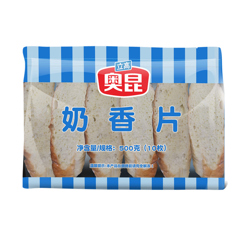 奥昆フランスミルクスライス500g冷凍半製品トーストスライス急凍焙煎パンスライス10枚|undefined