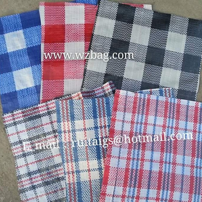 PE篷布彩条编织布手提编织袋编织手提袋彩印袋