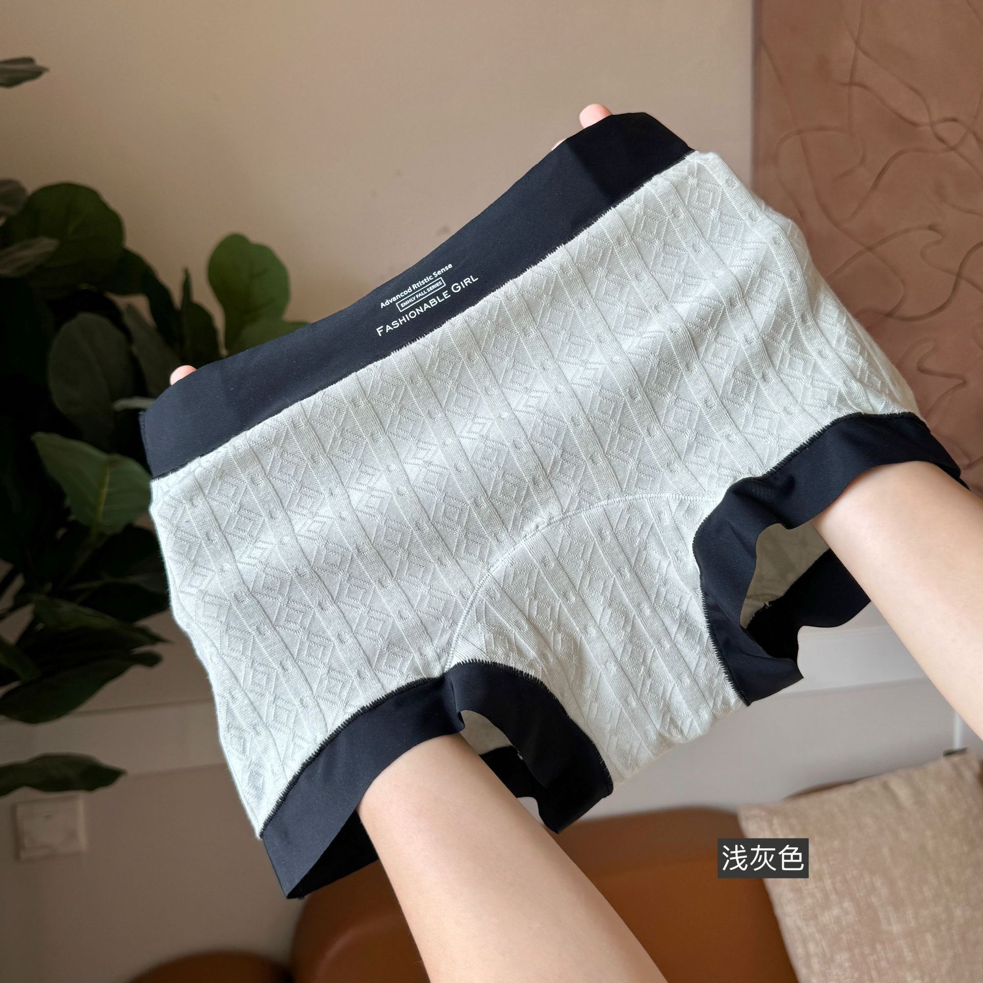 New Pure Cotton Women's Boxer Briefs for Girls, Cute Pure Cotton Crotch Breathable Mid-Waist Tummy Control Boxer Briefs