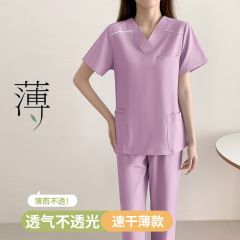 手洗い服女性弾力速乾月子センター月嫂上戸手術服ブラシ手服美容師口腔作業服