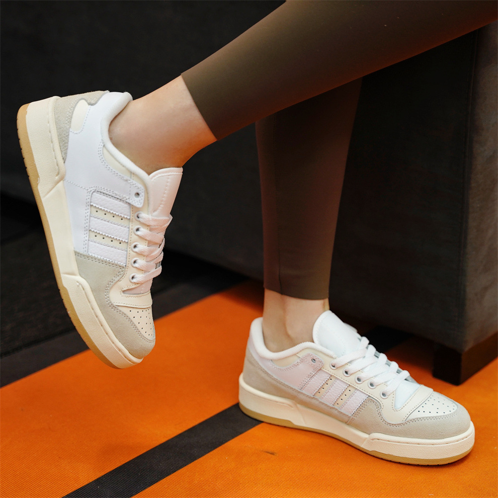 莆田鞋新款高版本男女經典三槓板鞋透氣舒適百搭休閒運動小白鞋