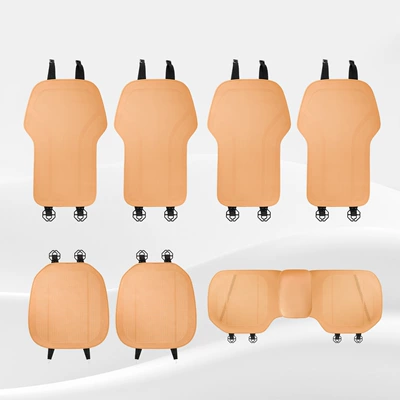 Seat cushion, seat cover | breathable summer rear main driver - type-a-thin-cushion-akiyama-chestnut-7-piece-set