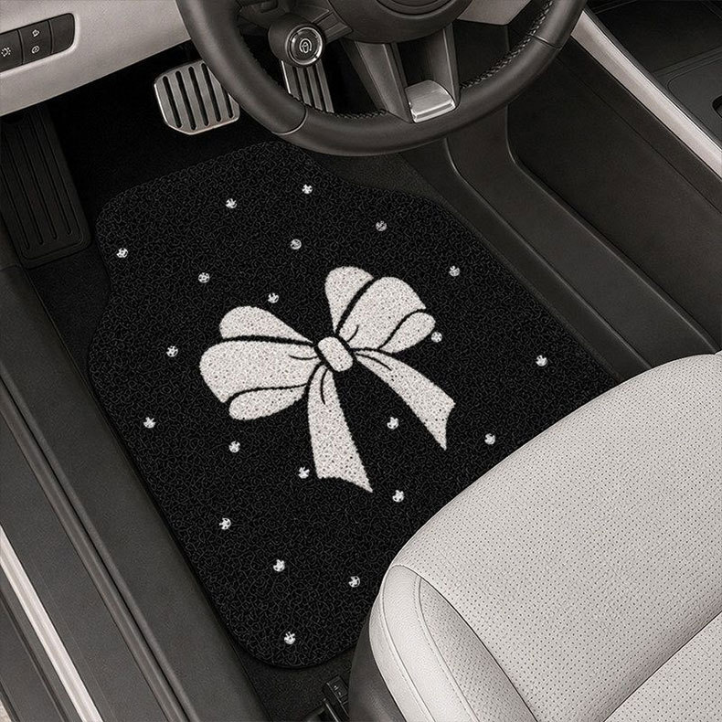 Customized small order ins-style cute car floor mat, silk loop mat, mud-scraping, anti-dirt, wear-resistant, easy to clean foot mat
