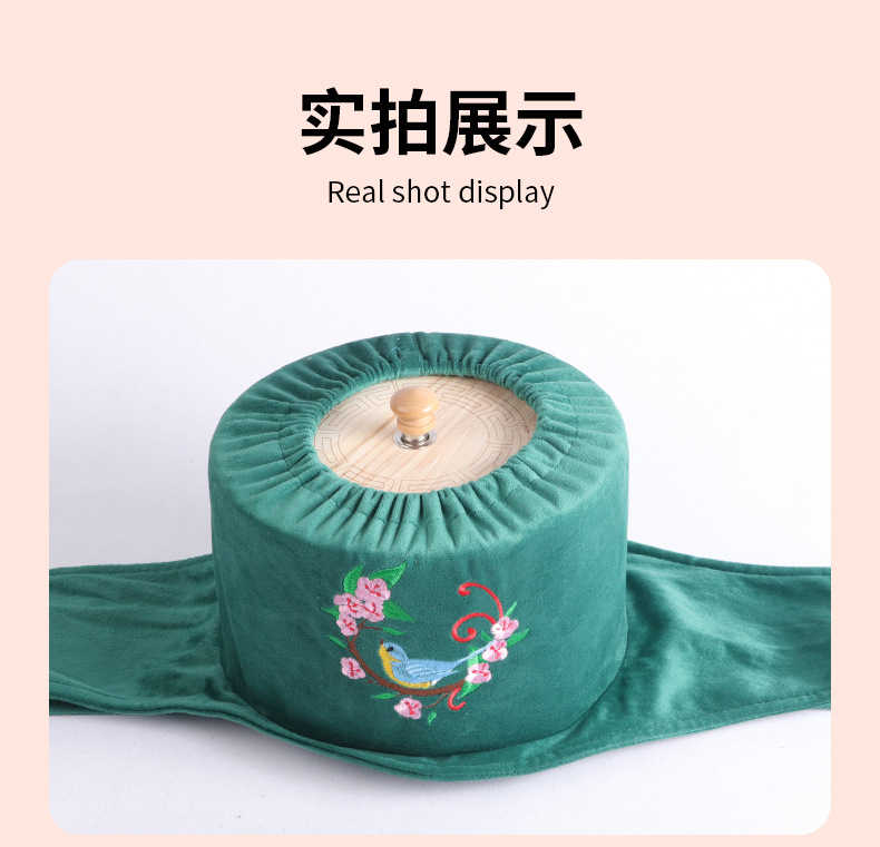 Bamboo Moxibustion Box Portable Warm Moxa Burner for Home Body Care with 54 Moxa Sticks and Essential Oil in use
