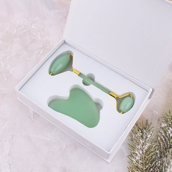 Green set jade, box