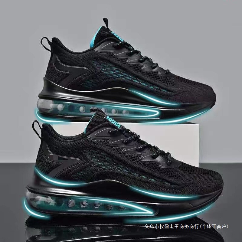 Men's Shoes Running Shoes Air Cushion Men's Spring and Autumn New Trendy Breathable Soft Sole Men's Casual Foreign Trade Cross-Border Sports Shoes