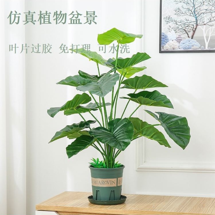 Dripping Guanyin Simulación Planta verde Estilo nórdico Simulación Planta Adornos Interior Bonsai Simulación al por mayor Planta en maceta