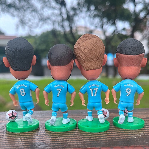 Football fan boutique Manchester City De Bruyne doll Sterling Jesus Gundogan star doll model ornaments