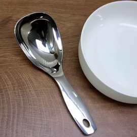 方形大头勺吃螺蛳粉勺不锈钢大头勺分汤公用饭勺高档食品级ins风