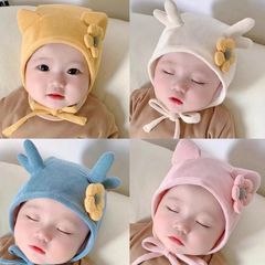 ベビー帽子0歳から1歳までの秋冬の男女赤ちゃんが可愛いです。