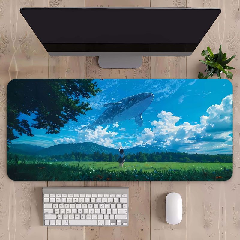 マウスパッド特大山岳風景キーボードパッド特大厚手縁取り大型デスクパッド一件代発|undefined