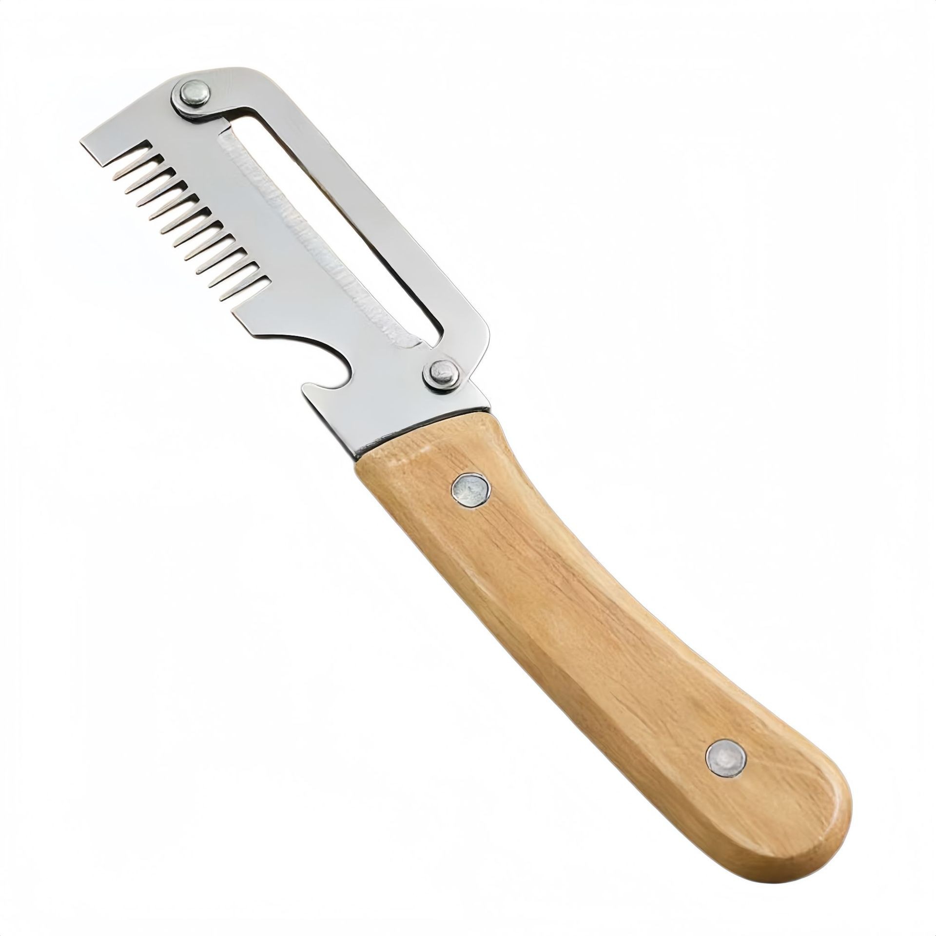 Cocina multifuncional cebolla cortada artefacto de madera mango de cuchillo abre botellas frutas cortadas verduras 2 - en - 1 casero