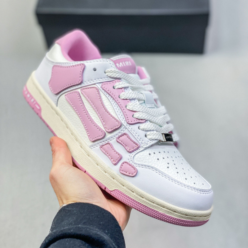 Putian de alta calidad AMIRI hueso zapatos de lujo ligero para hombres y mujeres zapatos de skate de suela gruesa de moda zapatos de skate casuales para mujeres zapatos de moda