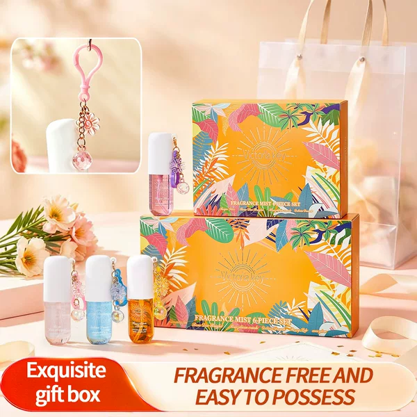 Cross-border best-selling hair and body fragrance spray set, 6 colors with pendant, long-lasting fresh scent perfume spray
