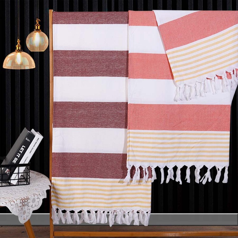 Turkish beach towel, simple cotton bath towel, striped tassel wrap towel, manufacturer wholesale, cross-border foreign trade bath towel Turkish beach towel, simple cotton bath towel, striped tassel wrap towel, manufacturer wholesale, cross-border foreign trade bath towel