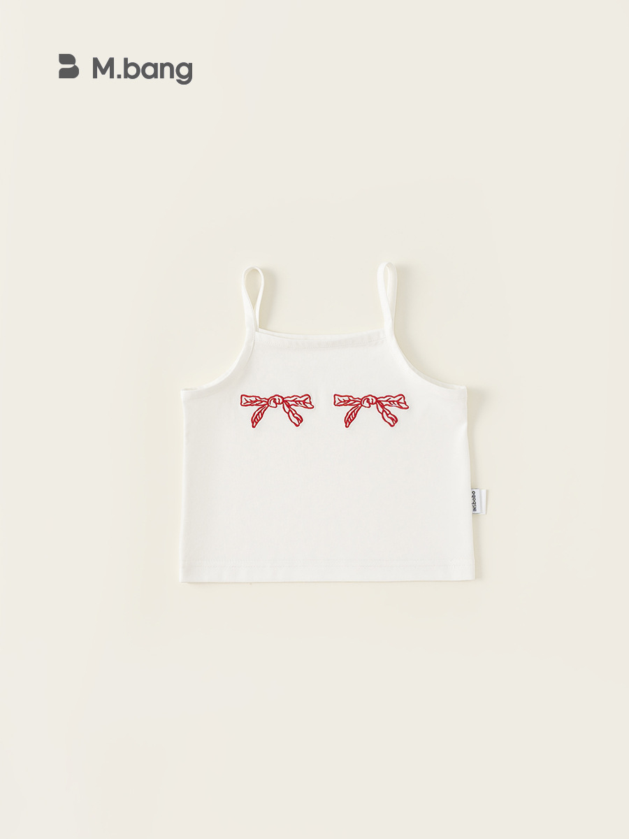 Youbao ropa para niños estilo de verano nuevo producto chaleco para niños con blusa de bordado de lazo coreano para niñas sin mangas