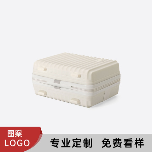 Custom logo printing luggage, DIY rolling suitcase travel bag aluminum frame box makeup box cover box with image printing