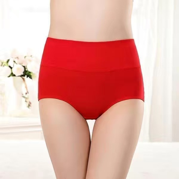 女性の下着外国貿易抗菌シームレス若い女性のバットリフト腹制御通気性大きいサイズハイウエストブリーフ純粋な綿の下着女性のための