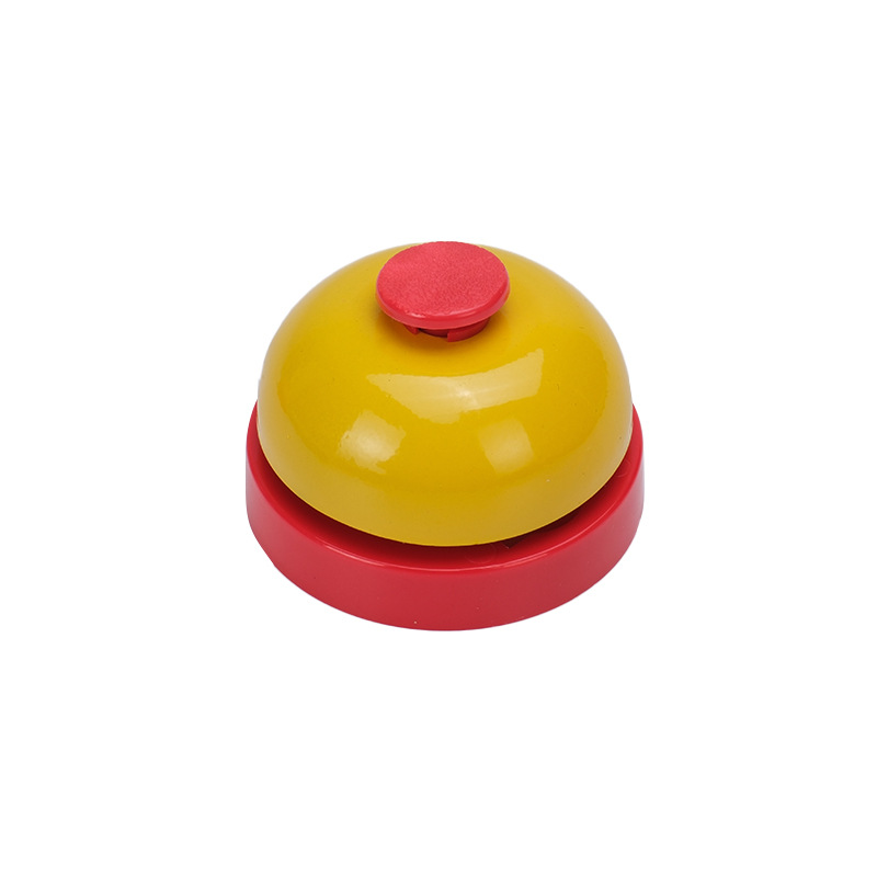 Campana de alarma de metal juguete juego de mesa a juego raqueta de mano Campana DE EMERGENCIA micrófono PET llamada campana servicio de prensa de la mano campana material didáctico