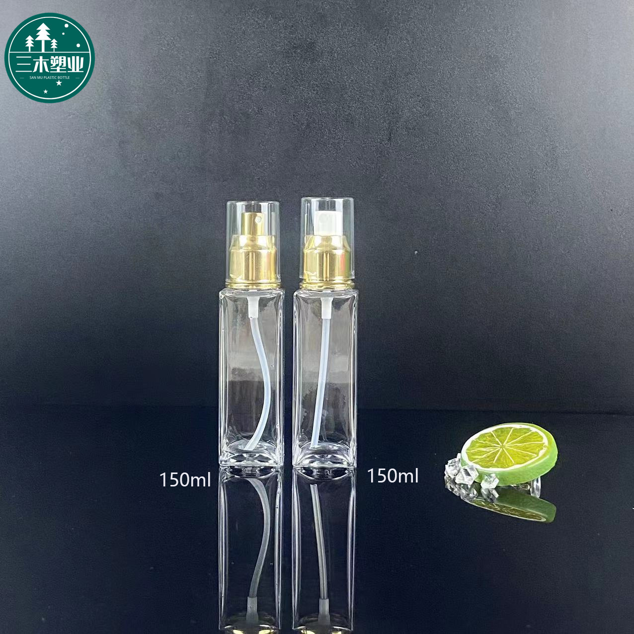 90ML透明高端香水喷雾瓶 PET厚底厚壁化妆品分装瓶按压式爽肤水瓶