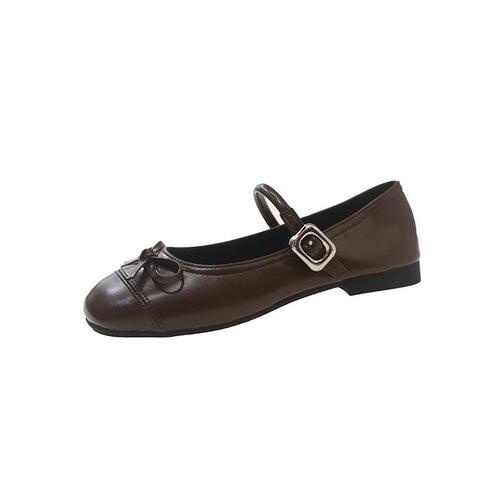 Fashionable French skirt, flat and shallow cut, silver ballet Mary single-layer shoes, rare shoes, 2026 summer new style small leather shoes for women
