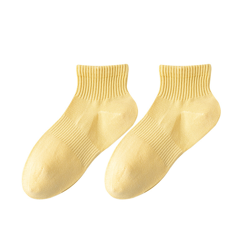 Calcetines de barco de algodón sólido, calcetines de mujer, calcetines de algodón resistentes a las bolas, sin costuras de hueso, embalaje independiente, calcetines absorbentes de sudor al por mayor