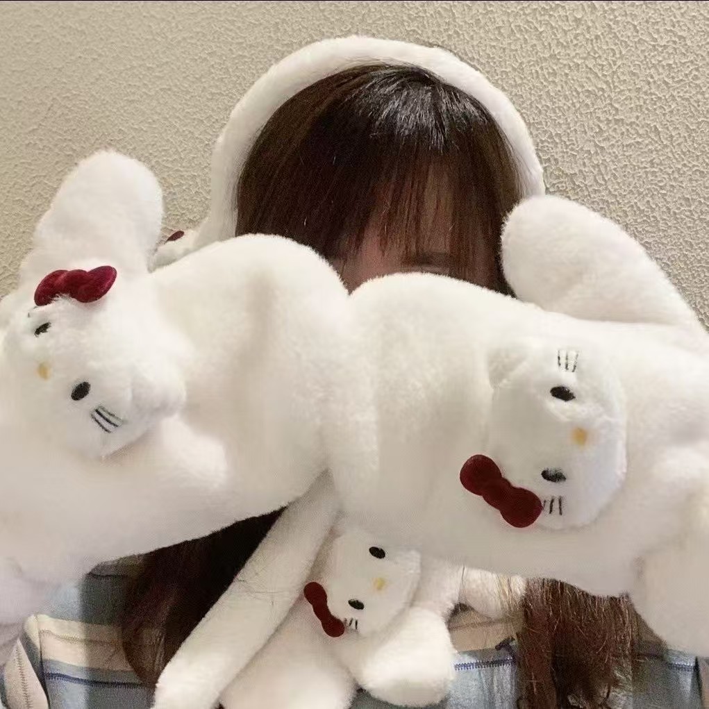 (Găng tay dày màu trắng) Mèo đỏ Ankla / Chiều dài khoảng 85cm